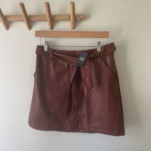 NWT Abercrombie & Fitch faux leather mini